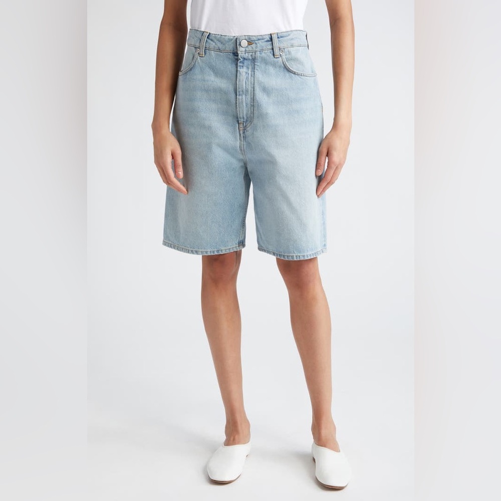 Loulou Studio Organic Cotton Denim Shorts - Size 27